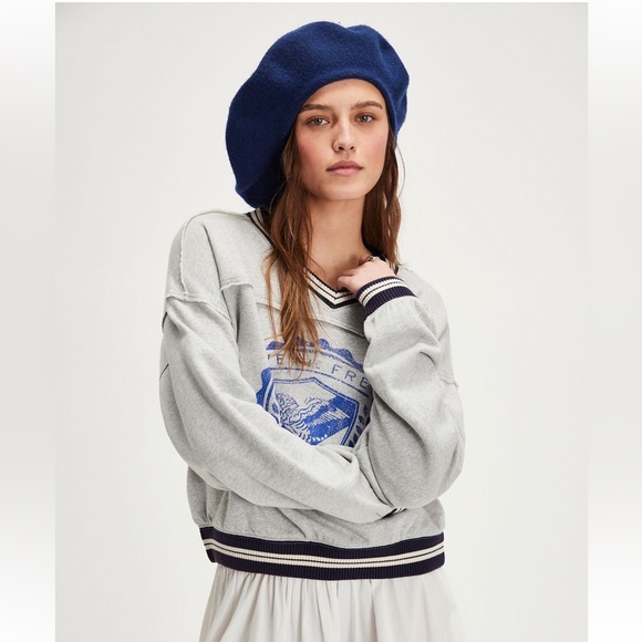 Free People We the Free West Coast Pullover V Neck Sporty Athleisure Tiger - Picture 3 of 13